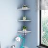 FanShaped Corner Shelf Drill Installation WallMounted Decoration SpaceSaving Household Storage for