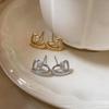 Silver Needle Zirconia Heart Stud Earrings - Elegant and Unique Fashion Jewelry for Women