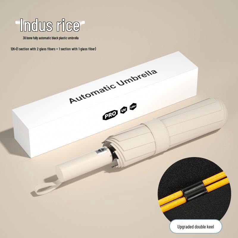 Reinforced Windproof Black Glue Sunscreen Umbrella for Students, Men & Women