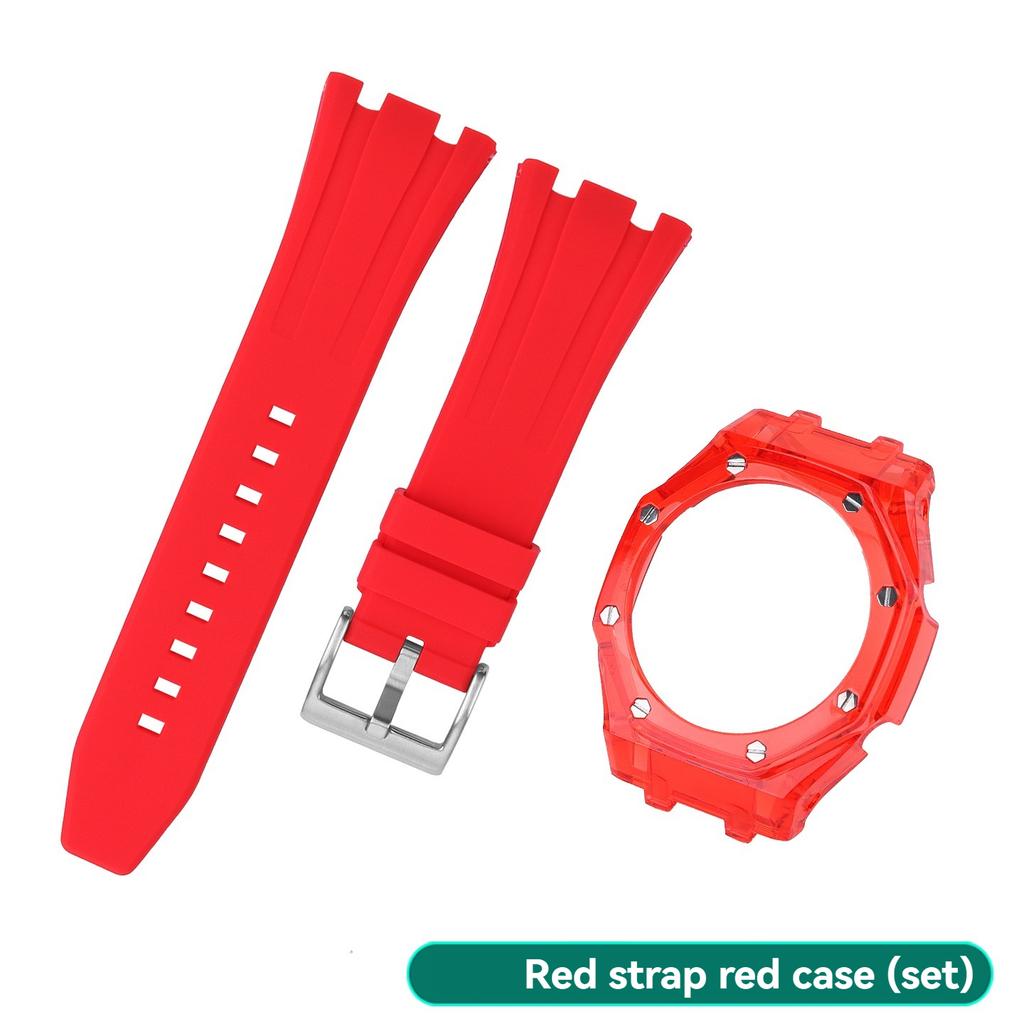Ga2100 Silicone Mod Kit Strap Case Set For Casio GA-2100/2110 GA-B2100 Transparent Glacier Case Watchband With Refit Tool