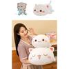 40/ 50CM Peach Cat Plush Toys White Grey Stuffed Peach Cat Children's Gift Animal Doll