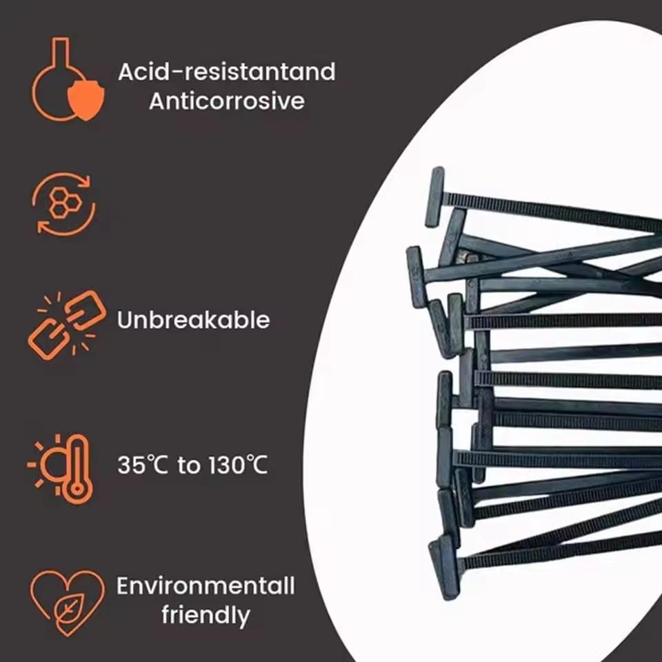 Nylon Universal Cable Tie Buckle-Heavy Duty Zip Tie Holder with Pin & Button Design Plastic Cable Tie Tool Fasteners Car Body