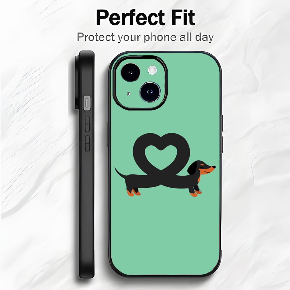 Cute Pet Dachshund Art Phone Case Phone Case Soft Packaging Lightweight For iPhone17 16 15 14 13 12ProMax