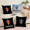 Luxury Car Kkoenigsegg Logo Cushion Cover Short plush Doublesided Print Square Throw Pillow Covers Sofa Home Cushion Decor