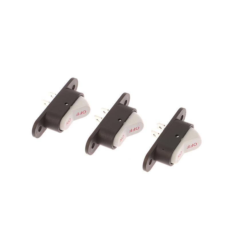 10Pcs White 2 Pin Light ON/OFF Boat Button Switch 2 Pin 2 Speed 250V 6A AC AMP 125V 10A Electric Wok Home Start Switches