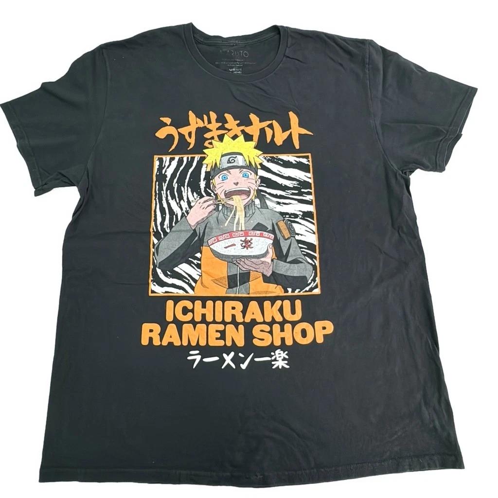 Naruto Shippuden Naruto Ichiraku Ramen Graphic T-Shirt XL Black L