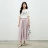 A-Line High-Waisted Pleated Midi Skirt