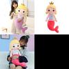 Cute Mermaid Plush Pillow Toy For Girls, Princess Bed Decor, Soft Velvet Stuffed Doll