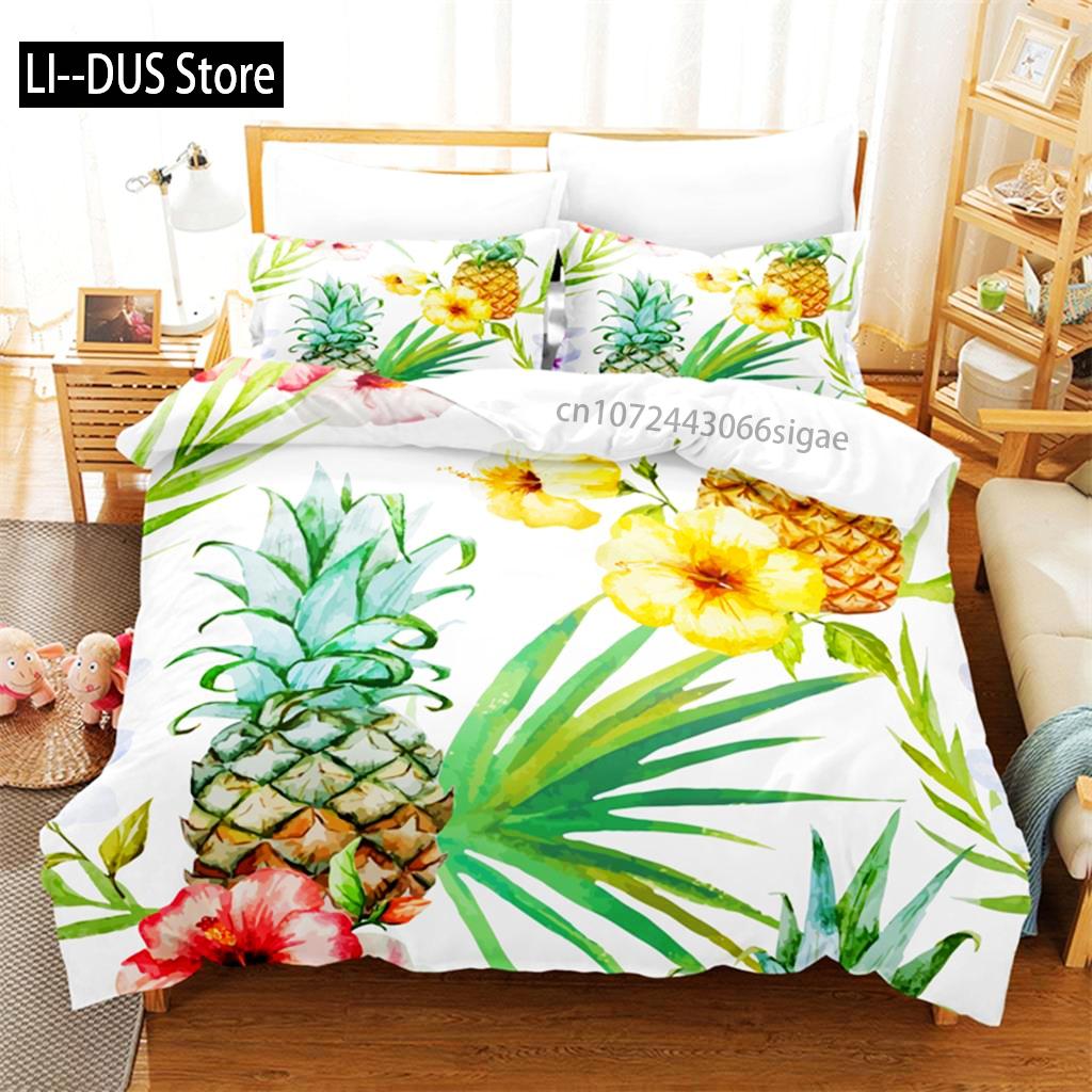 Tropical Plants Bedding Set Duvet Cover Set 3d Bedding Digital Printing Queen Size Bedding Set Fashion Design