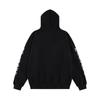Sudadera Unisex con Capucha y Cremallera de Punto Gofrado Estilo Gótico con Detalle de Cruz Bordada