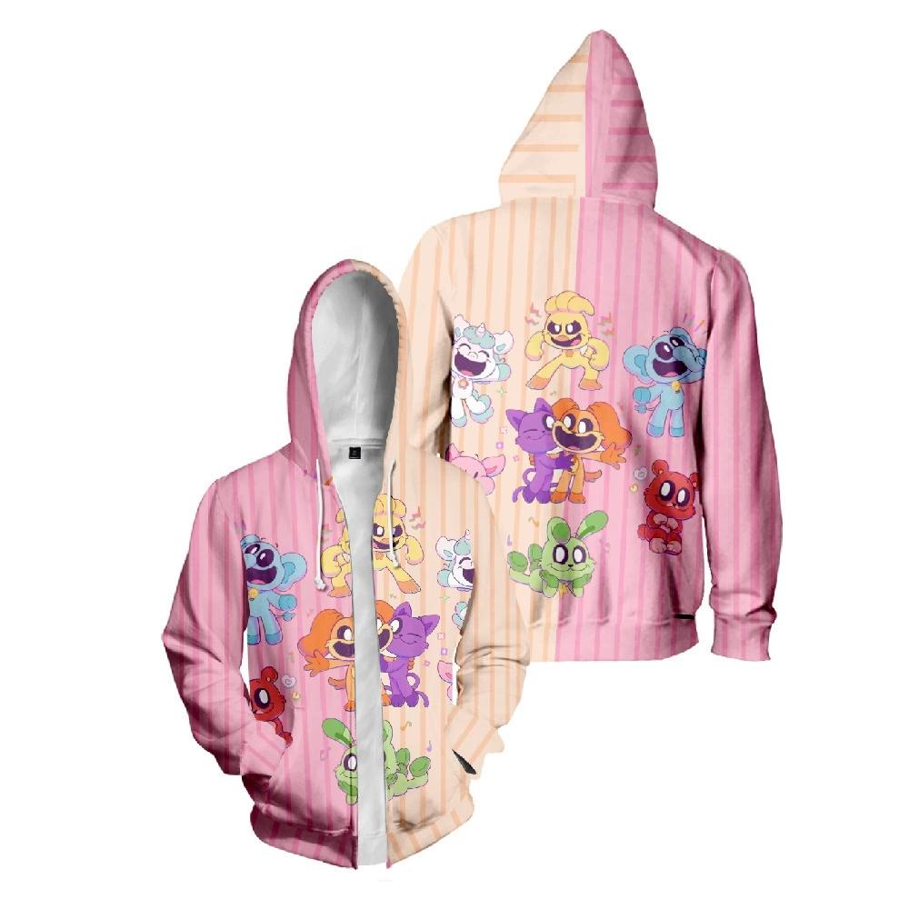 

Fashion Women Men s Hoodie Smiling Critters Print Comfortable Hoodie High Quality Autumn Men s Hooded Jacket Zipper Sweatshirt XXS