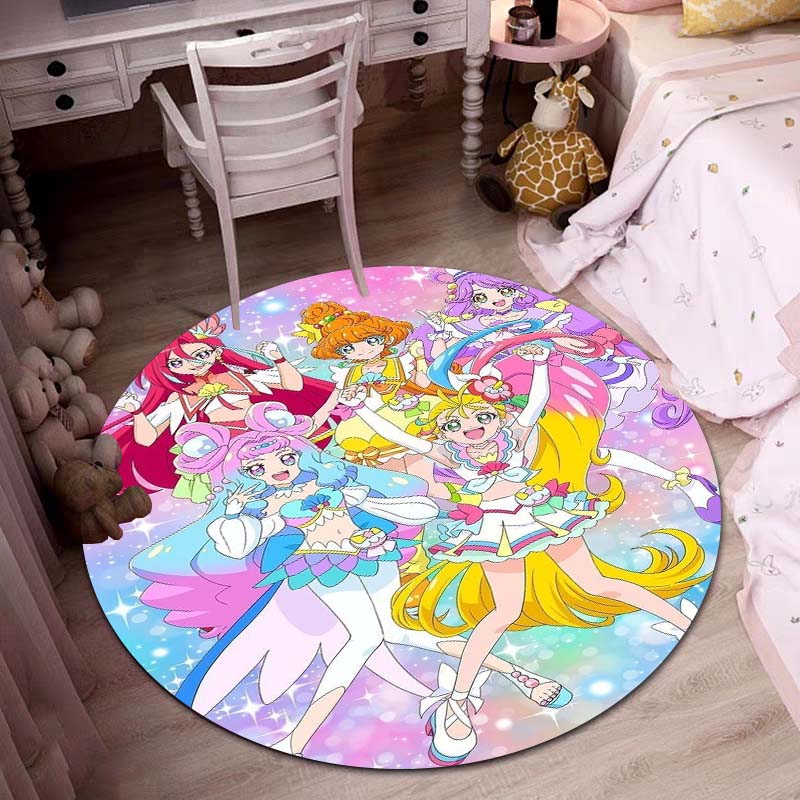 Mobile Suit Gundam Cartoon Round Rug Can Be Used To Decorate Living Rooms, Bedrooms, Sofas, and Game Rooms; Non-slip Rug.66
