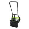 Manual Push Reel Lawn Mower 12 Inch 5 Blade Walk Behind Grass Cutter Adjustable Height with Grass Catcher