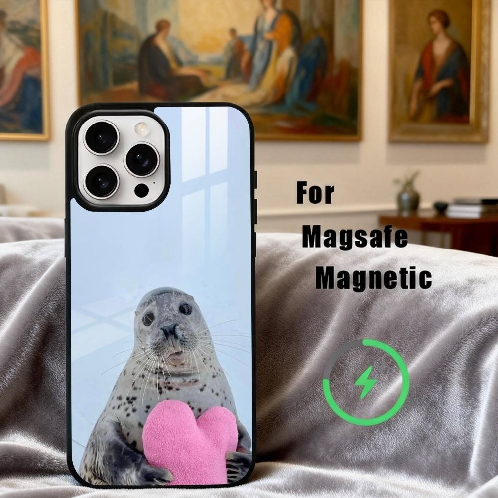 S-Seal F-Funny C-Cute Phone Case For iPhone 17,16,15,14,13,12,Plus,Pro,Max for Magsafe Magnetic Wireless Charging