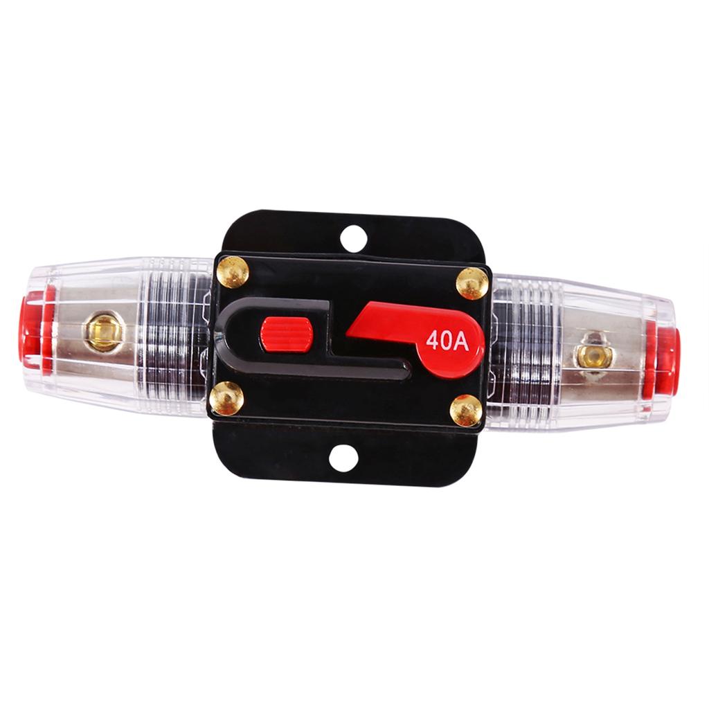 1pc 12V DC 40A Circuit Breaker Reset Fuse Resettable Convenient Easy Use for Car