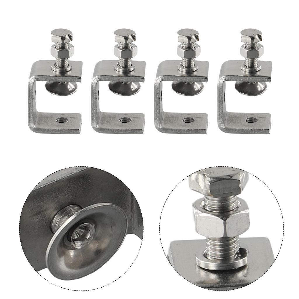 1/2/4 Stück C-Klammer Tischklemme Stahlrohr Vierkantklemme Holzbearbeitung Verstellbare Feste Halterung Klemme Multifunktionale Eisenwaren Befestigungselemente