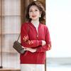 Spring and Autumn Cardigan Suit for Middle-aged and Old Women New Mother's Autumn Dress Western Style Knitted Coat Hi Mother-in-law Wedding Dress