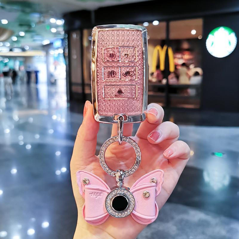 Car Key Case Cover Shell for Land Rover Range Rover Evoque L Defender Freelander2 Velar Discovery Sport5/4 Car Key Bag Car Keys