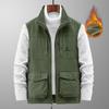 Vest Men's Double-sided Autumn and Winter Quick-drying Fleece Middle-aged and Elderly Fleece Vest Dad Wear Warm Vest