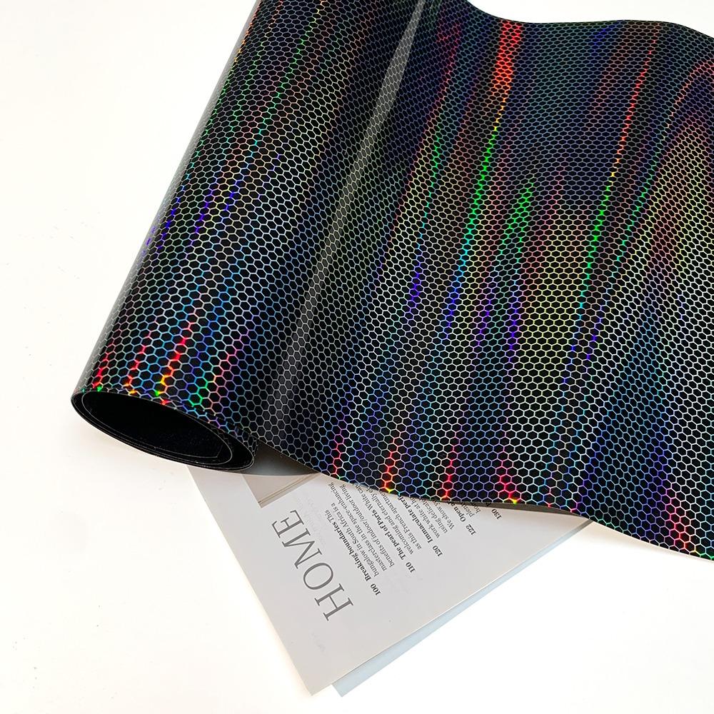 Wabenstruktur Auto Motorrad Vinylfolie Farbe Ändern DIY Scheinwerfer Rücklicht Tönungsfolie Wasserdichte Folie Laser Aufkleber