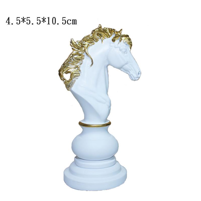 Classic Chess Piece Decoration Accessories Resin King Queen Knight Crafts Desktop Study Living Room Decoration Chessman