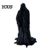 Exquisite Texture Statue 3D Printed Faceless Statue, Mysterious Hooded Figurine, Minimalist Art Sculpture for Desk Dark Style Bookshelf,