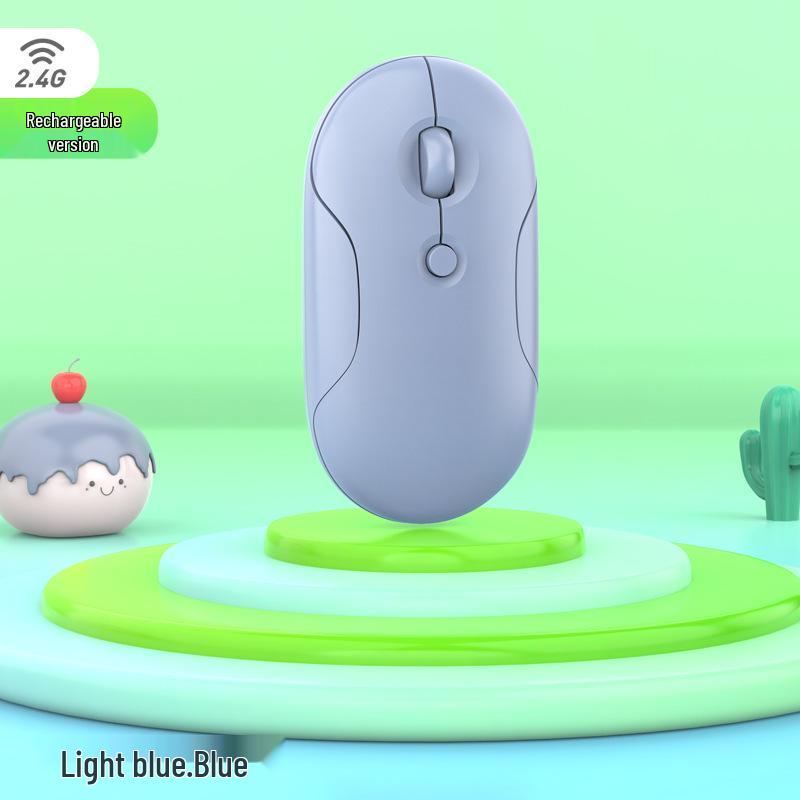 Cobblestone Dual-Mode Silent Bluetooth Mouse with 2.4G & Logo Printing