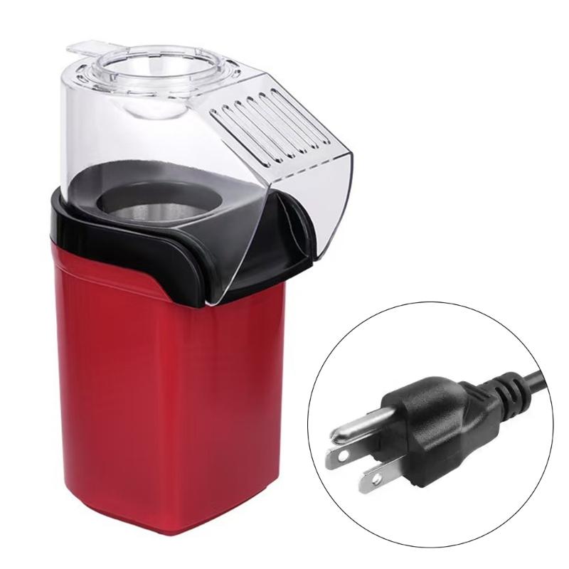 Small Popcorn Popper Machine Automatic Compact Design Fast Heating Oil Proof Snack Maker Plastic Texture for Kitchen