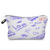 Women Cartoon English Alphabet Print Cosmetic Bag Toiletries Organize Travel Storage Case 6707