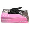 50pcs Rubber Gloves Disposable Black Powder Free Textured Fingertips Gloves for Home Beauty Salon