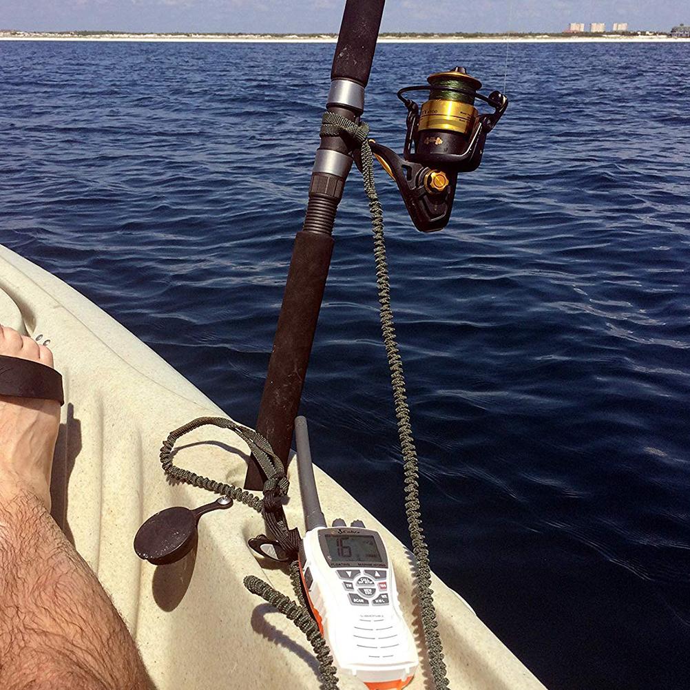 Kayak Canoe Paddle Leash Fishing Rod Leash Safety Rope with Carabiner Rowing Boats Accessories