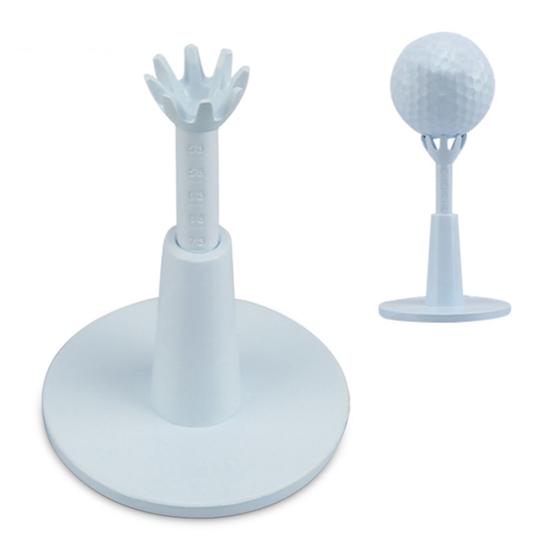 2Pcs Golf Tee with 53MM Base Height Adjustable Golf Aid Driving Range Indoor Outdoor Bendable Rubber Golf Ball Holder Golf