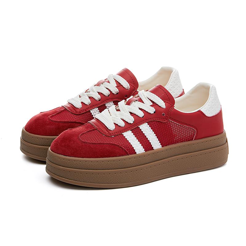 Fashion AIYUQI Women's Sneakers 2025 New Genuine Leather Female Shoes Round-toe Flat-soled Casual German Training Shoes For Women