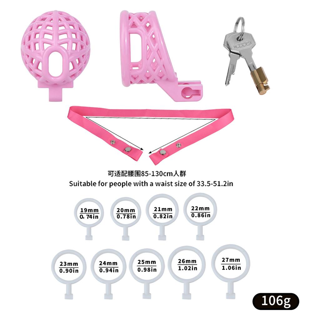 LICKER ABS Resin Lightweight Chastity Cage With Belt Breathable Penis Lock Cock Rings Dick Restriction For Men Gay Sissy Sex Toy