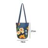 Fashion Women's Shoulder Bag Floral Pattern Canvas Bucket Bag Casual Large Capacity Handbag
