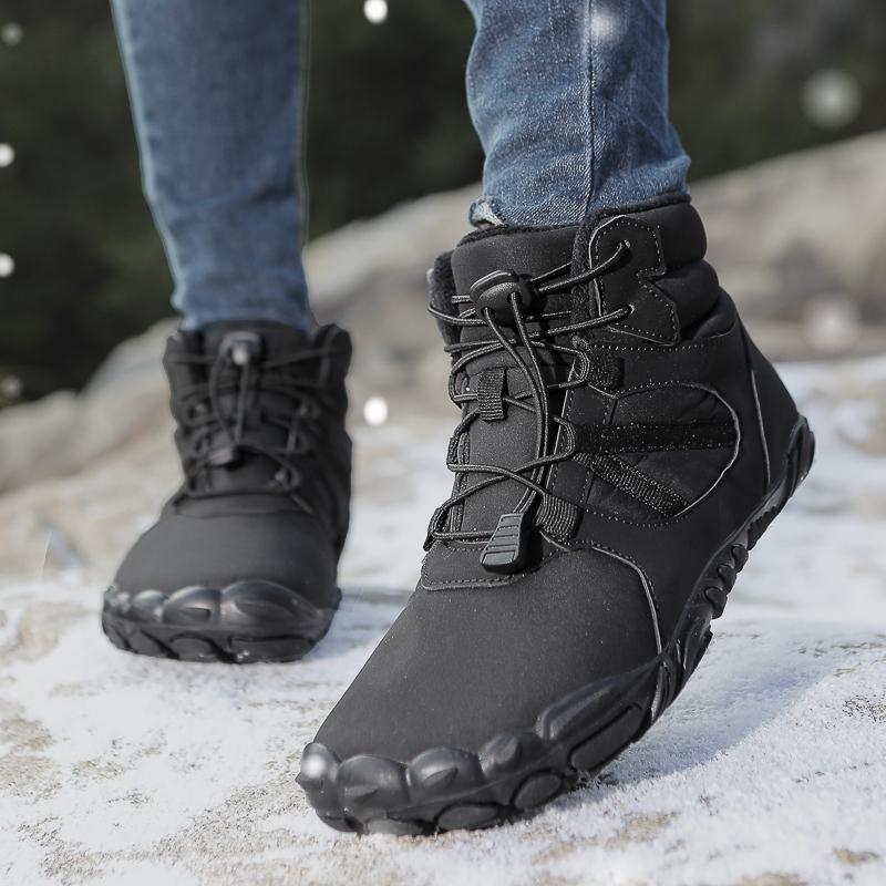 Winter Snow Boots Women Shoes Anti-slip Casual Soft Comfortable High-top Boots Men Plush Outdoor Flat Durable Hiking Shoes Men