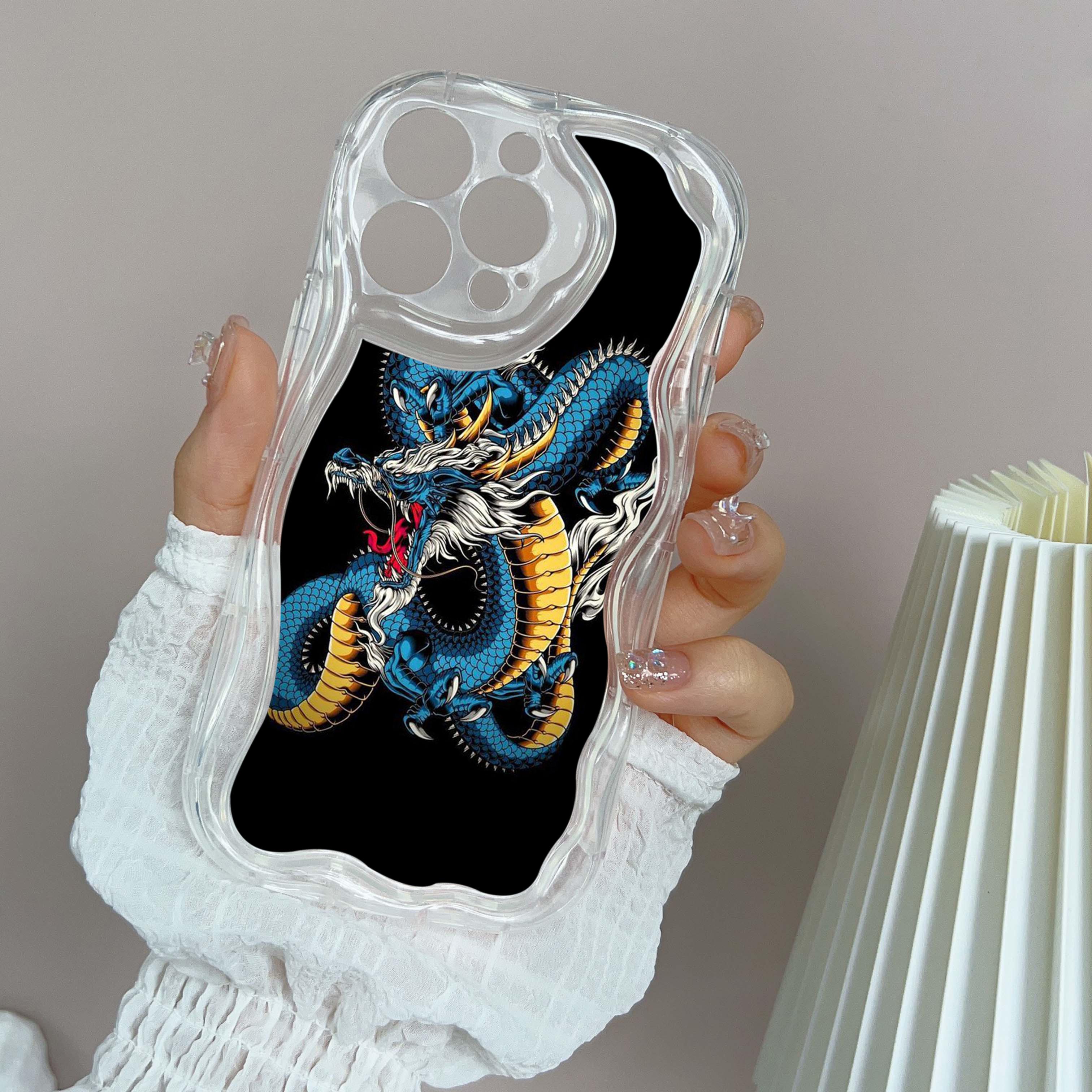 

Защитные чехлы для телефонов Ae77 Dragon Design Art для Apple iPhone 15 14 13 Pro 11 12 mini XR 7 8 6s Plus XS Max SE Wave TPU задняя крышка for iPhone 15 Plus
