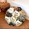 Persian Cat and Plant pattern, automatic folding umbrella, portable and foldable design, 8 ribs, a Christmas or birthday gift.