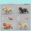 Lifelike Pvc Animal Model Collection Including Bulldog And Shar Pei Decorative Pieces
