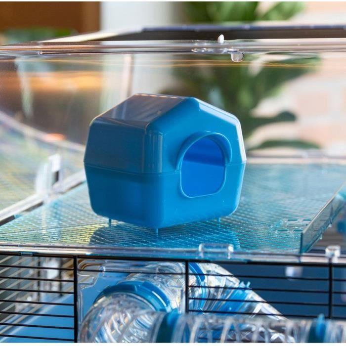 Cage - ferplast - duna fun large - 3 étages - 71,5 x 46 x 41 cm - bleu