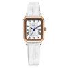 Gedi Women's Gold Square Retro Roman Numeral Leather Strap Quartz Watch – Artistic Daily Gift