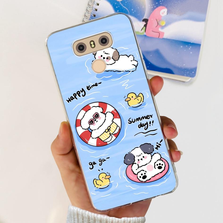 For LG G6 Plus Case LGM-G600K Phone Cases Popular Flower Soft Silicone Clear Protective Shell For LG G6 G 6 LG6 LGG6+ Back Cover