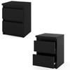 Black Bedside Table 30 CM 2S Bedroom Furniture Nakastlik Loft