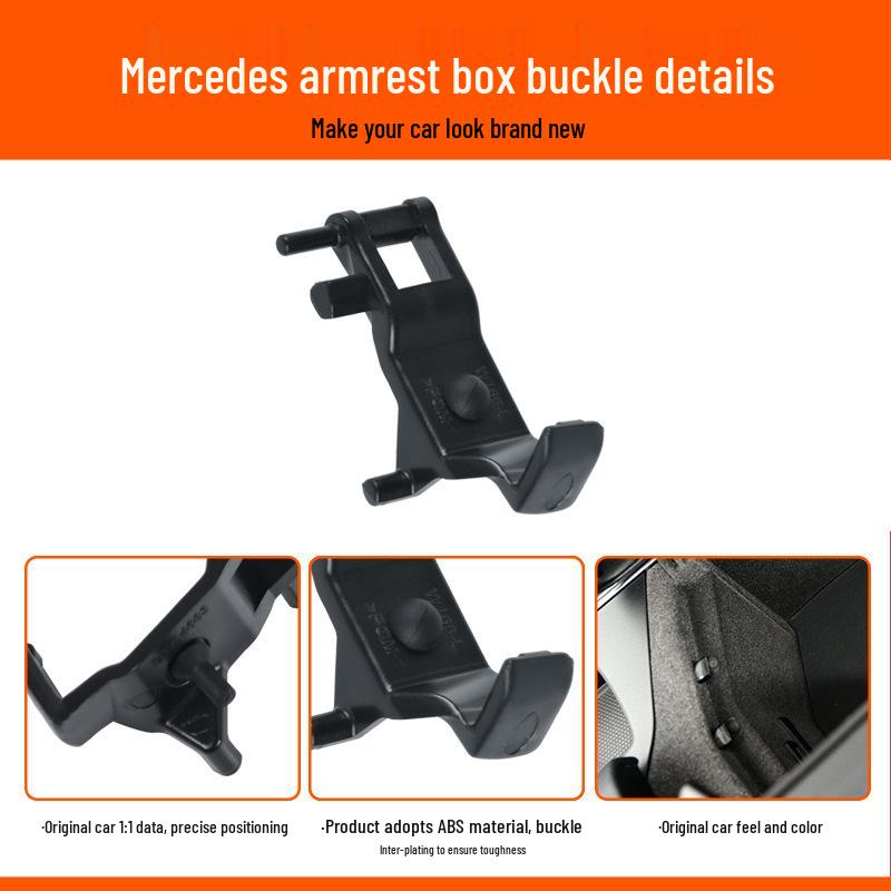 Mercedes-Benz W166 ML-Class Armrest Box Buckle for ML350, GL450, GLE400 Console Storage.