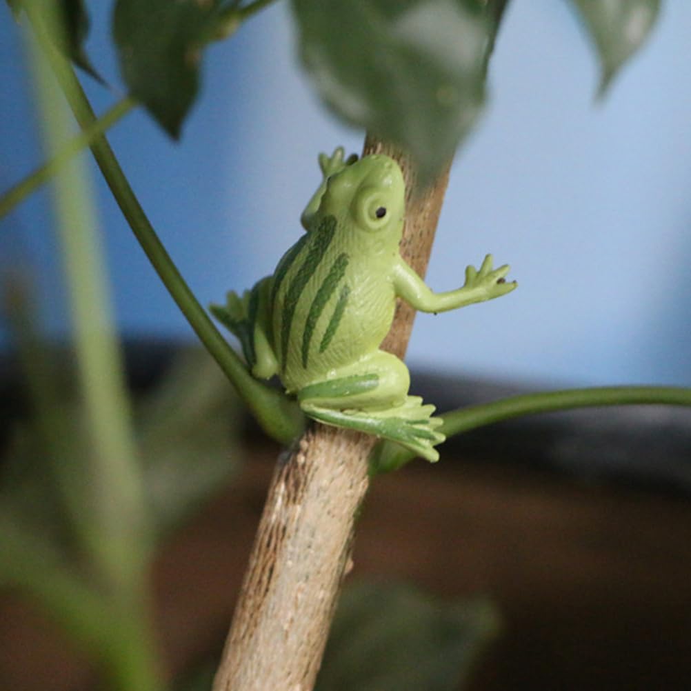 STOBOK Reptile Figurines, Frog Models, Living Frog Figurines, Plastic Reptile Frog Models, Miniature Animal Figures, Scenery, Gift, Set of 12