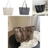 2024 New Retro Fashion Underarm Large Capacity Bag Women's Trendy Commuting Tote Bag Color Block Stitching Shoulder Bag
