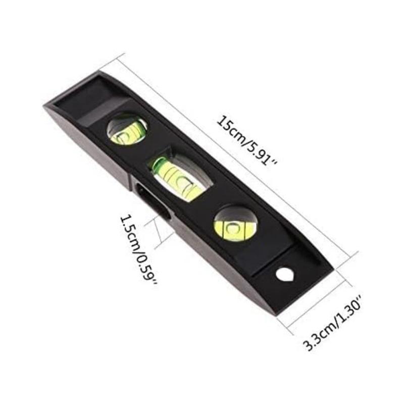 Magnetic Torpedo Level, Spirit Level 3 Bubble Level Torpedo Magnetic Level Bubble Measuring Tool (6 Inch)
