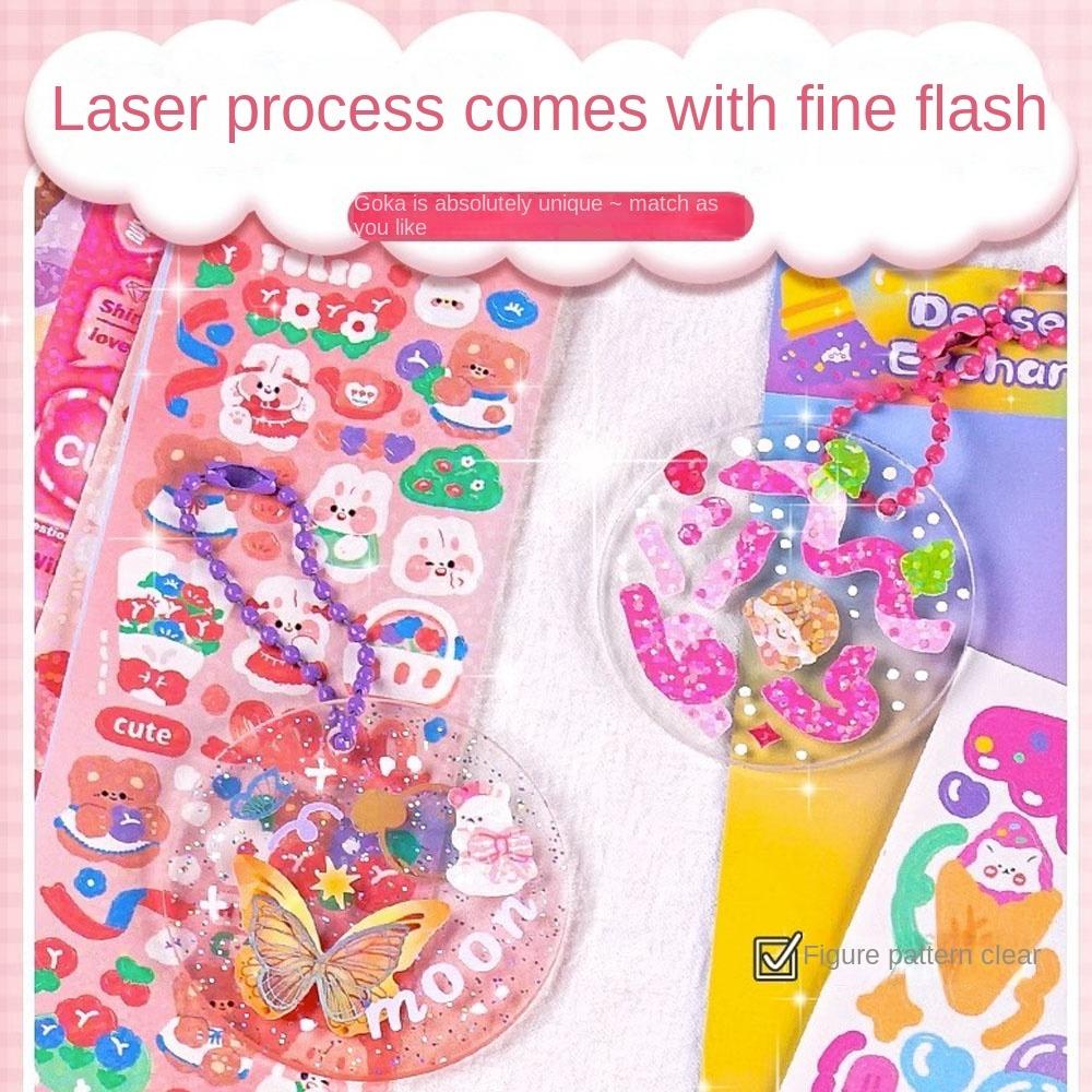 20Pcs No Repeat Water Cup Stickers Waterproof Scrapbooking Stickers  Campus Students Decoration