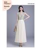 Spring 2026 Sequin Mesh A-line Midi Skirt - Slimming, Drapey, Fashionable, Casual Wear
