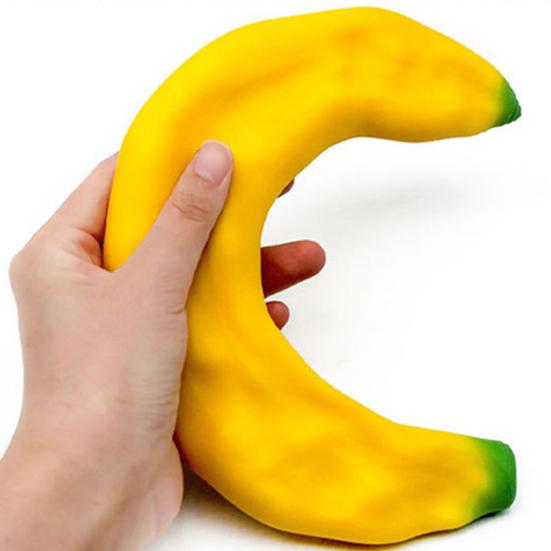 Stress Relief Banana Squeeze Toy Kids Adults Stretchy Giant Banana Sensory Toy Portable Lightweight Calming Fruit Fidget Toy